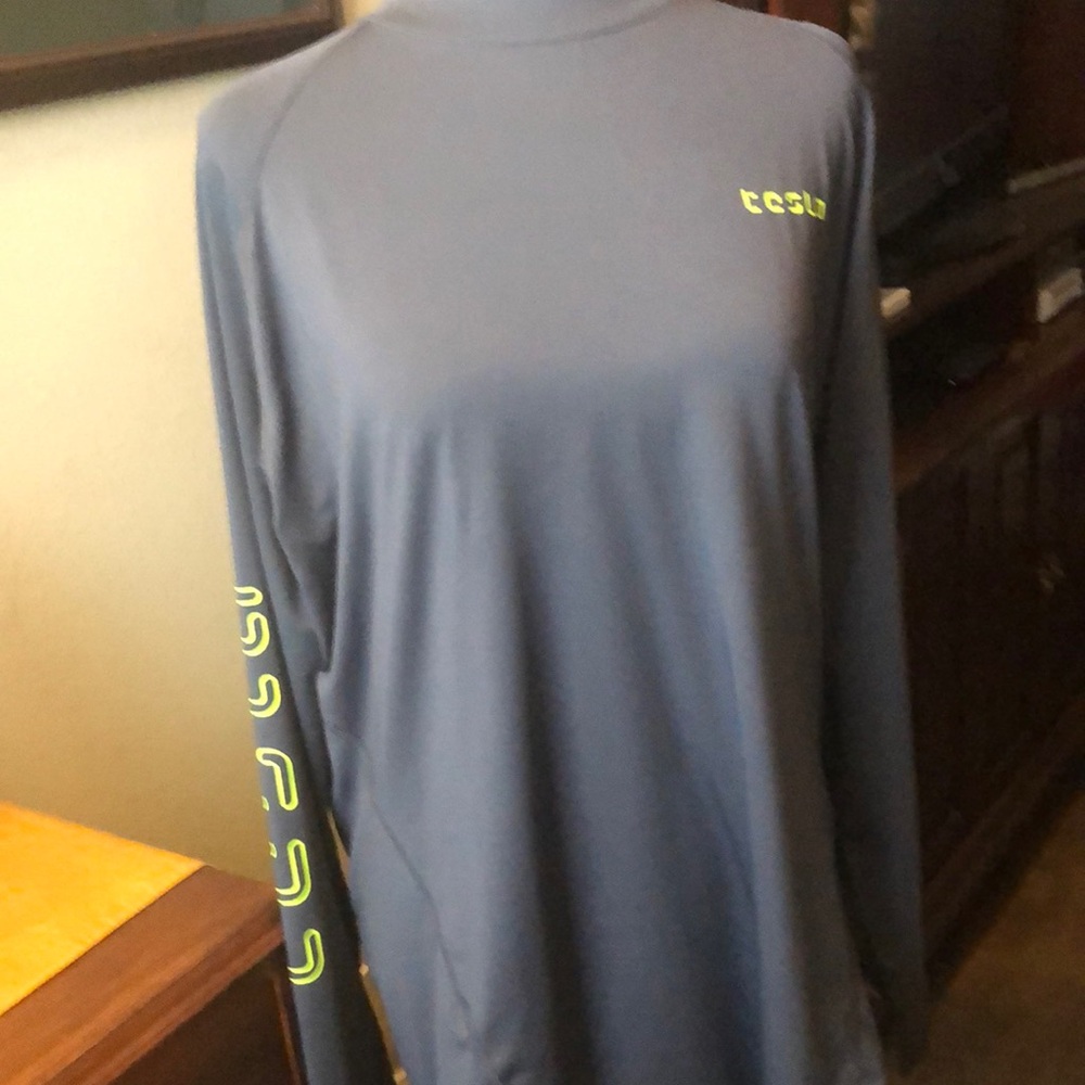 Men’s Tesla Long Sleeve Shirt - Gray with Neon Accents